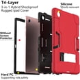 thumbnail image 5 of REQO for Samsung Galaxy tab A8 case 10.5 inch 2022 Release (SM-X200/X205/X207): with 3-Layer Structure Portable Hybrid Shock-Proof Cover Case with Kickstand, 5 of 8