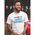thumbnail image 2 of Life Liberty Happiness Neon T-Shirt Men -Image by Shutterstock, Male 5X-Large, 2 of 4
