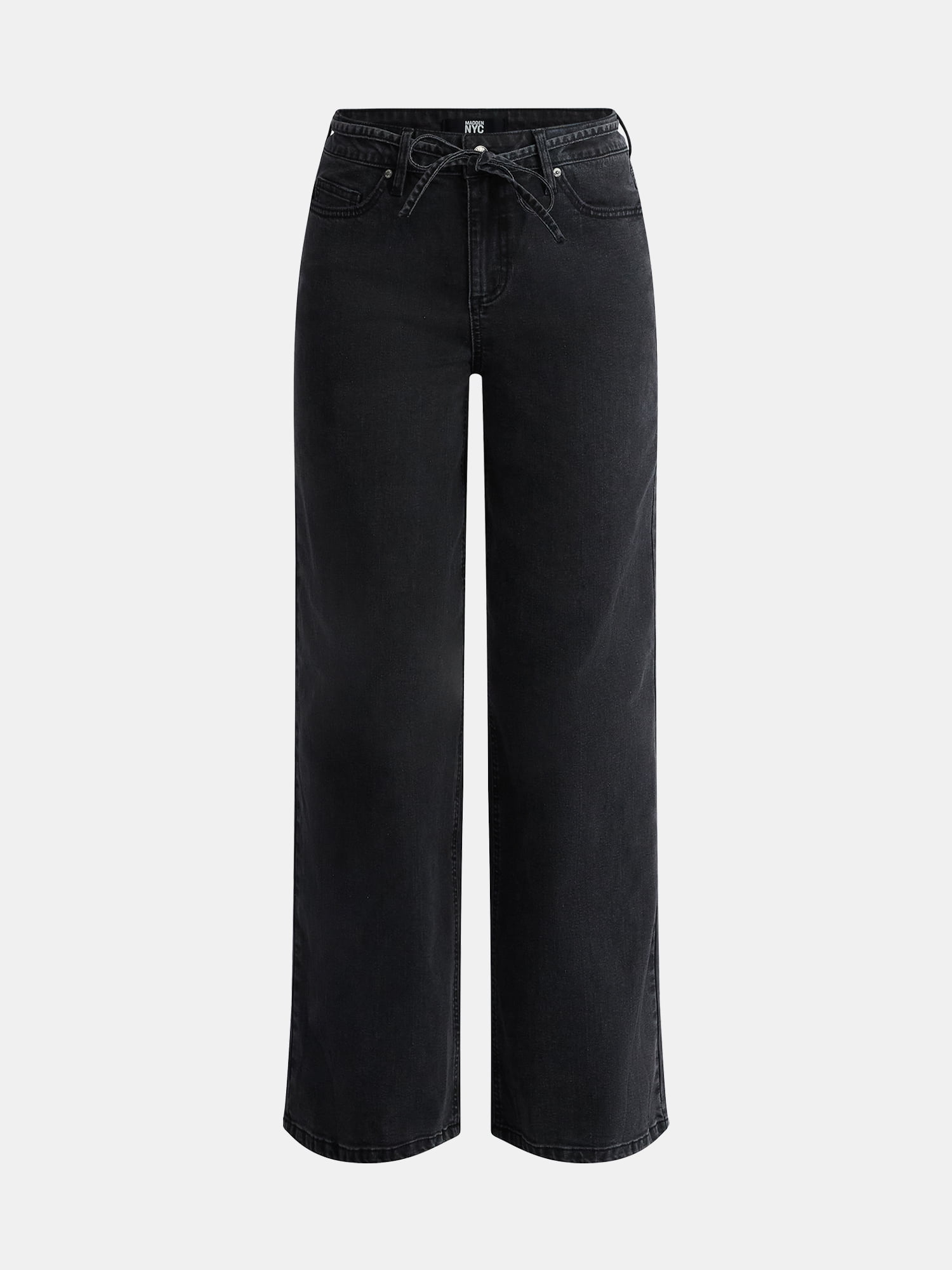 Madden NYC Women's Tie Belt Jeans, 32" Inseam, Sizes 00-18