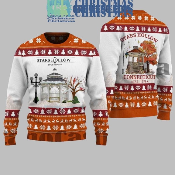 Gilmore Girls Stars Hollow Christmas Ugly Sweater