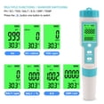 thumbnail image 4 of Riwcyla 7 in 1 //ECORPS.GSalinityTemperature Multi,Parameter Pocket with Electrode Replaceable C,600 Meter for Pools Drinking Aquariums with Backlight, 4 of 6