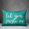 thumbnail image 2 of Creative Products Get Your Jingle On in Teal 14x20 Spun Poly Pillow, 2 of 2