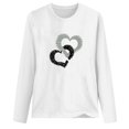 thumbnail image 4 of Kayannuo Clearance Womens Tops Long Sleeve Shirts Fall Clearance Women's Printed Casual Loose Round Neck Long Sleeve T-shirt Tops Blouse White, 4 of 5
