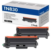 TN830 TN830XL Toner Cartridge Compatible for Brother TN830 TN-830 TN830XL HL-L2460DW HL-L2405W DCP-L2640DW MFC-L2820DW HL-L2400D L2405W L2480DW MFC-L2820DWXL Printer Ink Black 2-Pack