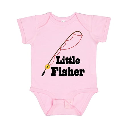 

Inktastic Little Fisher Fishing Gift Baby Boy or Baby Girl Bodysuit