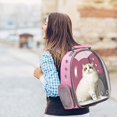 thumbnail image 4 of Mochila transportadora para gatos, mochila transportadora para mascotas, paquete frontal para gatos pequeños, medianos, cachorros, mochila transportadora para perros, bolsa, cáps, 4 of 5