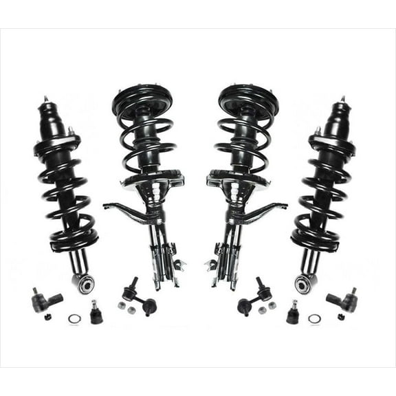 02-06 CRV Front Rear Coil Spring Strut and Mount Tie Rods Ball Joints 10Pc Kit