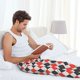 thumbnail image 5 of Fotbe Red and black argyle Pantalones de Pijama para Hombre, Pantalones de Dormir, Pantalones de Casa con Cintura Ajustable y Bolsillos-X-Large, 5 of 6
