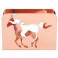 thumbnail image 1 of Iron Napkin Holder Exquisite Hollow Horse Pattern Anti Scratch Freestanding Tissue Dispenser for Home Office Restaurant Rose Gold, 1 of 9