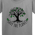 thumbnail image 4 of Inktastic Save the Planet Tree Design with Green Leaves Youth T-Shirt, 4 of 5