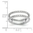 thumbnail image 7 of 14K White Gold Ring Band Wedding Diamond Round Guard, 7 of 7