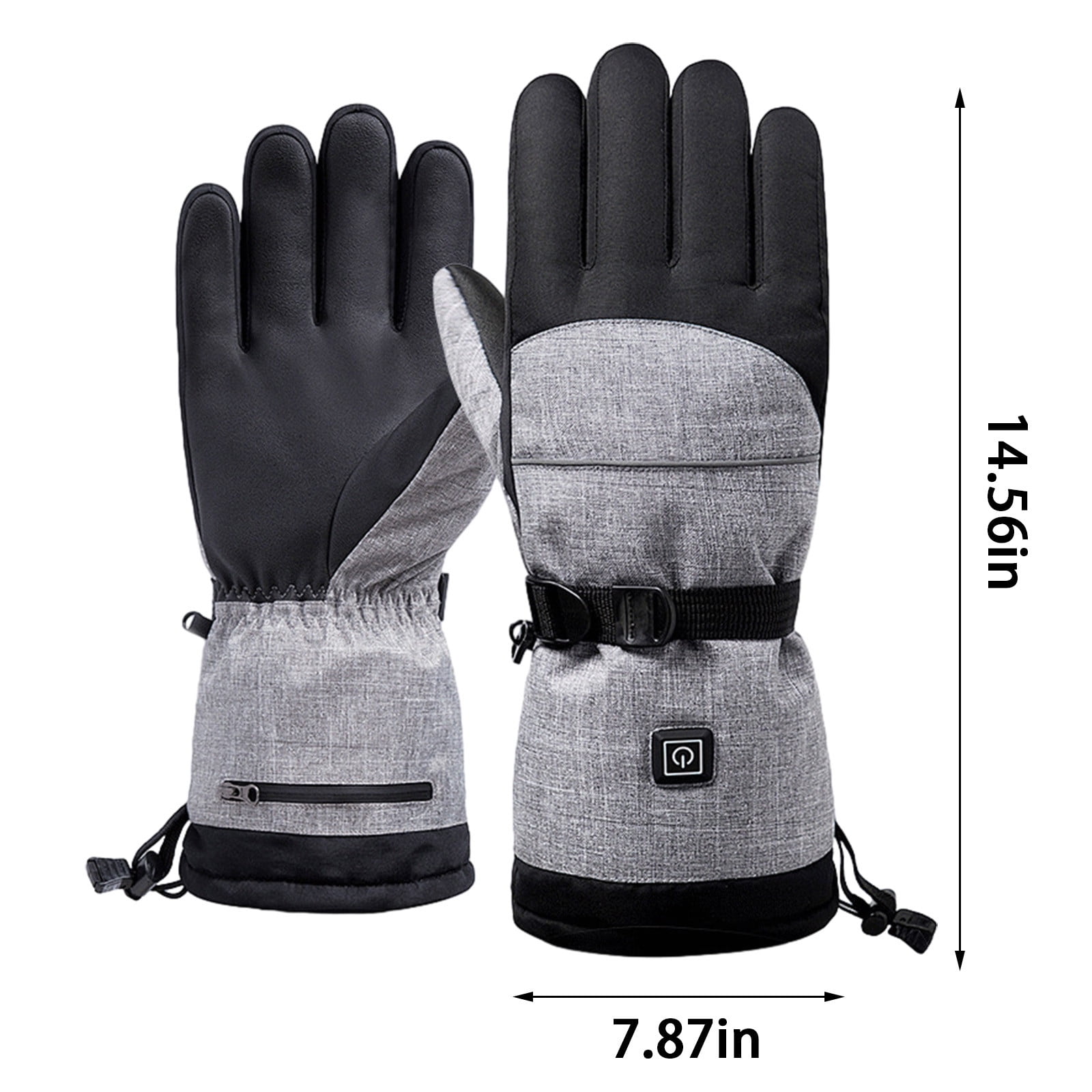 Heated Gloves for Men Women 5000mAh Rechargeable Batteries 3 Heating Levels Touchscreen Electric Gloves Waterproof Windproof Heated Winter Gloves for Motorcycle Ski