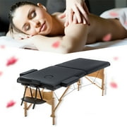 BestMassage 28 Wide Portable&Foldable Massage Table w/Free Carry Case Chair Bed Spa Facial,Black