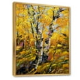 thumbnail image 4 of Birches In Yellow Autumn Wood Forest 30 in x 40 in Framed Painting Canvas Art Print, by Designart, 4 of 5