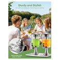 thumbnail image 6 of Drink Dispensers for Parties, 4.4 Gallon Beverage Dispenser with Stand & Ice , Stainless Steel Beverage Dispenser, Hot Cold Juice Dispenser with Drip Tray for Bar Buffet Home, 6 of 8