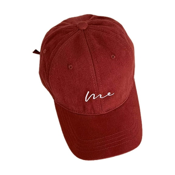 AWZXDE Women's Wide & Deep Baseball Cap Multiple Color Long Brim Big Size Adjustable Red