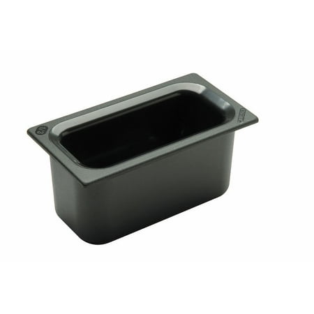 Carlisle Coldmaster 5 1/10 qt Black ABS Plastic Food Pan - 1/3 Size