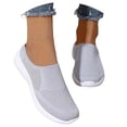 thumbnail image 2 of Women’s Breathable Knit Slip-On Walking Shoes, Breathable Lightweight Non Slip, Non Slip Work Sneakers Workout Outdoor Casual Shoes, 2 of 7