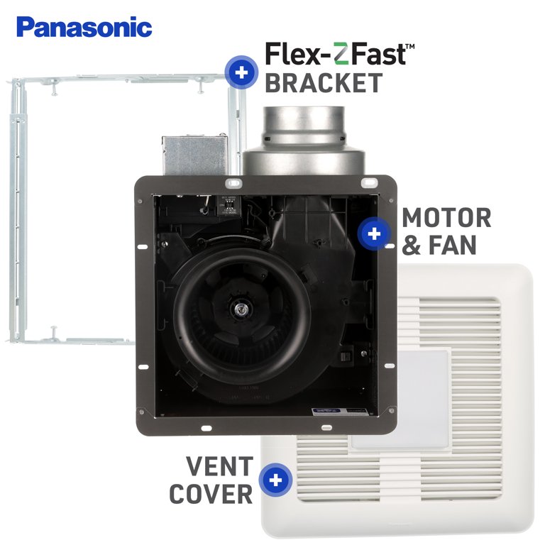 Panasonic FV-0511VQL1 WhisperCeiling DC Ventilation Fan/Light Combination,  Speed Selector, Quiet - Walmart.com