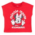 thumbnail image 4 of Disney Minnie Mouse T-Shirt and French Terry Shorts Outfit Set Toddler to Big Kid, 4 of 5