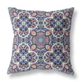 thumbnail image 1 of Amrita Sen CAPL535FSDS-ZP-18x18 Coussin en Daim Floral avec Insert Gris Bleu Orange, 1 of 3