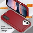 thumbnail image 3 of for iPhone 17 Case, iPhone 17 Phone Case with Built in Kickstand, Shockproof/Dustproof/Drop Proof Heavy Duty Military-Grade Rugged Protective Cover for iPhone 17,Red,For iPhone 17, 3 of 8