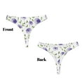 thumbnail image 3 of Balery Purple Chicory Tangas de Algodón para Mujer con Estampado – Ropa Interior Sexy, Transpirable, G-string-X-Small, 3 of 6