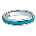thumbnail image 2 of 12 Turquoise Wedding Ring,Silver Tungsten Ring,Ladies Tungsten Ring,Tungsten Carbide Ring,Silver Tungsten, 2 of 4