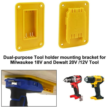 

Mlfire Tool Mount Holder for Dewalt DCB200 DCB201 DCB202 DCB203 DCB204 DCB205 DCB206 DCB208 18V Battery Plastic Electric Tool Battery Dock Holder Heavy Duty Power Tool Hanger with Screws