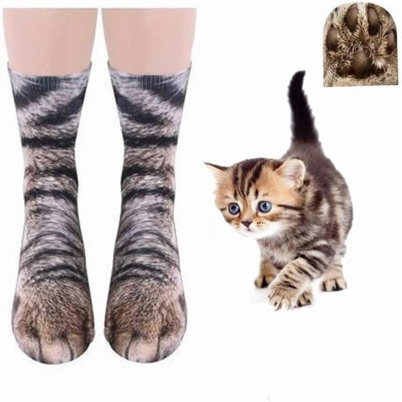 White Elephant Gifts for Adults-Animal Paw Socks Christmas Gifts Stocking Stuffers for Women Men Teens