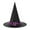 1-Purple680, variant on Kids Halloween Pointed Top Witch Hat Casual Party Lightweight Headdress Hat with Flat Brim