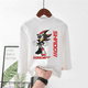 thumbnail image 3 of Camiseta de manga larga con estampado de Sonics para mujer, de color puro, de algodón, informal, con dibujos animados bonitos, de anime, transpirable y absorbente de sudor para niños, 3 of 5