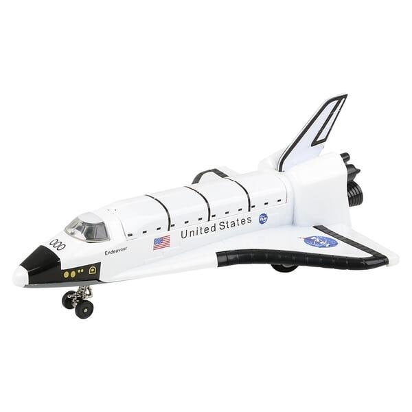 EY_ DIECAST SPACE SHUTTLE PLANE PULL BACK MODEL & SOUND LIGHT DISPLAY STAND TOY 
