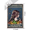 thumbnail image 5 of They Whispered to Her You Cannot Withstand The Storm I Am She Back Vintage Tin Sign for Women, Room Decor for Teen Girl,Hippie Room Decor, Boho Office Decor, Bathroom Decor 5.5x8 Inches, 5 of 7