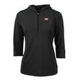 thumbnail image 2 of Women's Cutter & Buck  Black Big 12 Gear DryTec Virtue Eco Pique Recycled Half-Zip Pullover Hoodie, 2 of 3
