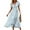 Blue, variant on Women's Summer Floral Print V-Neck Waisted Short Sleeve Dress with Ruffled Hem - Casual A-Line Stretch Dress for Outdoor, Party, or Daily Wear,Blue L