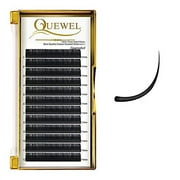 QUEWEL Individual Classic Lashes .20 Lash Extensions D Curl 11mm Silk Lash Extensions C/D Curl Single Eyelash 9-25 Mixed Eyelash Extensions 9-16/15-20/20-25 Professional Salon Use (0.20 D 11mm)