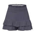 thumbnail image 6 of Charmgo Womens Shorts Casual Shorts for Women 2025 Summer High Waisted Ruffle Shorts Flowy Pleated Hem Casual Shorts Butterfly Shorts Women Summer Shorts for Women I L, 6 of 7