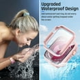 thumbnail image 3 of XiHAMA Waterproof Case Compatible with Apple Watch SE (2nd Gen) Series 6 5 4 Screen Protector, Tempered Glass Hard PC Bumper Face Cover, 3 of 6