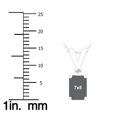 thumbnail image 3 of SZUL Women's 14K Yellow Gold 7x5MM Emerald Shaped Garnet and Diamond Pendant, 3 of 5