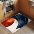 thumbnail image 3 of 2x3 Door Mat Rug, Navy Blue Burnt Orange Non-Skid Rubber Backing Large Rectangle Rugs - Living Room Bedroom Home Office, Modern Boho Art Geometric Indoor Floor Mat Carpets Washable Rug, 3 of 9