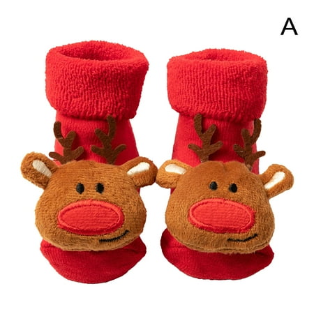 

Christmas Baby Socks Winter Thicken Warm Terry Floor Socks For Baby