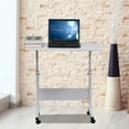 thumbnail image 2 of BoldGear Adjustable Height Standing Desk, Laptop Stand On Wheels - Mobile, Small Overbed Bedside Cart For Working or Gaming - Portable, 2 of 6