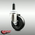 thumbnail image 2 of 4 Inch 316SS Soft Rubber Wheel Swivel 3/4 Inch Expanding Stem Caster SCC, 2 of 2
