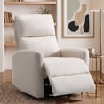 thumbnail image 3 of Bonzy Home Brown Manual Swivel Recliner Chair, 360° Swivel Base Single Sofa with Adjustable Backrest and Footrest, Modern Living Room Furniture, Beige, 3 of 8
