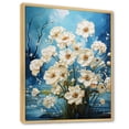 thumbnail image 2 of Designart "Serenade With Blue Flowers In Popcorn" Flowers Floater Framed Canvas Art Print, 2 of 5