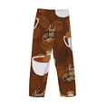thumbnail image 3 of Vsdgher Sloths Need More Coffee Print Mens Pajama Pants Sleep & Lounge Pants, PJ Bottoms With elastic waistb and Pockets, 3 of 5