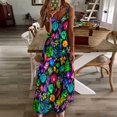 thumbnail image 3 of Robe Sans Manches Jardin Lumineux Jupe d'Été Femme Longue Robe, 3 of 4