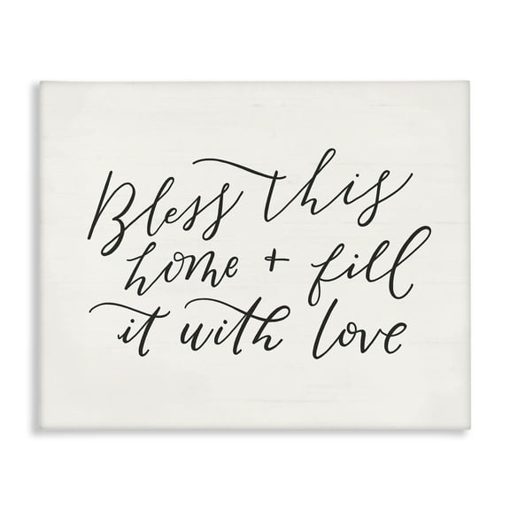 Stupell Industries Bless This Home with Love Family Motivational Phrase,40 x 30, Design by Loni Harris
