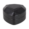 thumbnail image 1 of Caja para anillos de compromiso con luz LED en forma de corazón. Estuche de regalo de lujo con facetas para propuestas de matrimonio, aniversarios, bodas, Navidad, color negro., 1 of 7